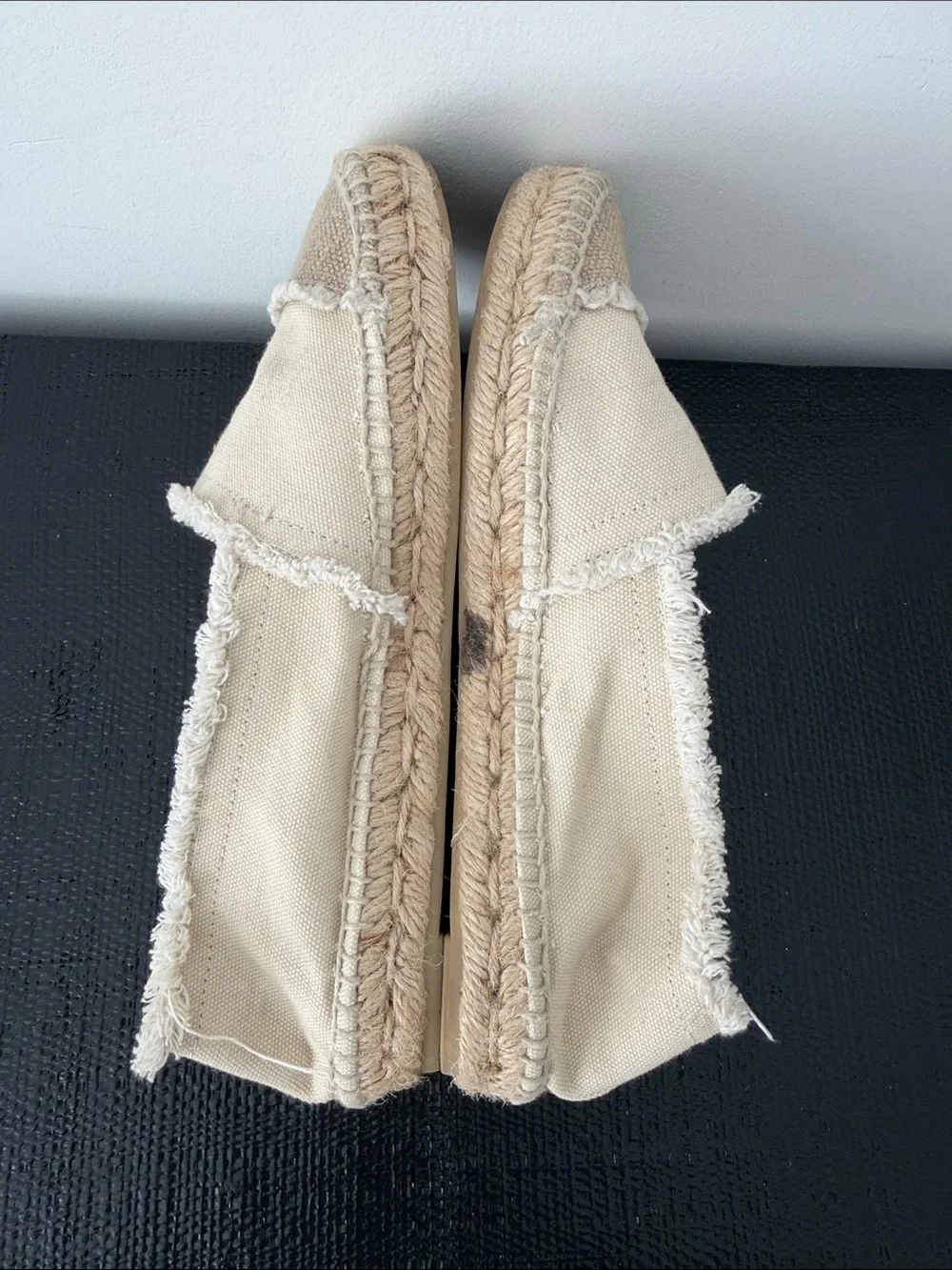Castaner Cream Canvas Espadrille Slip‑Ons